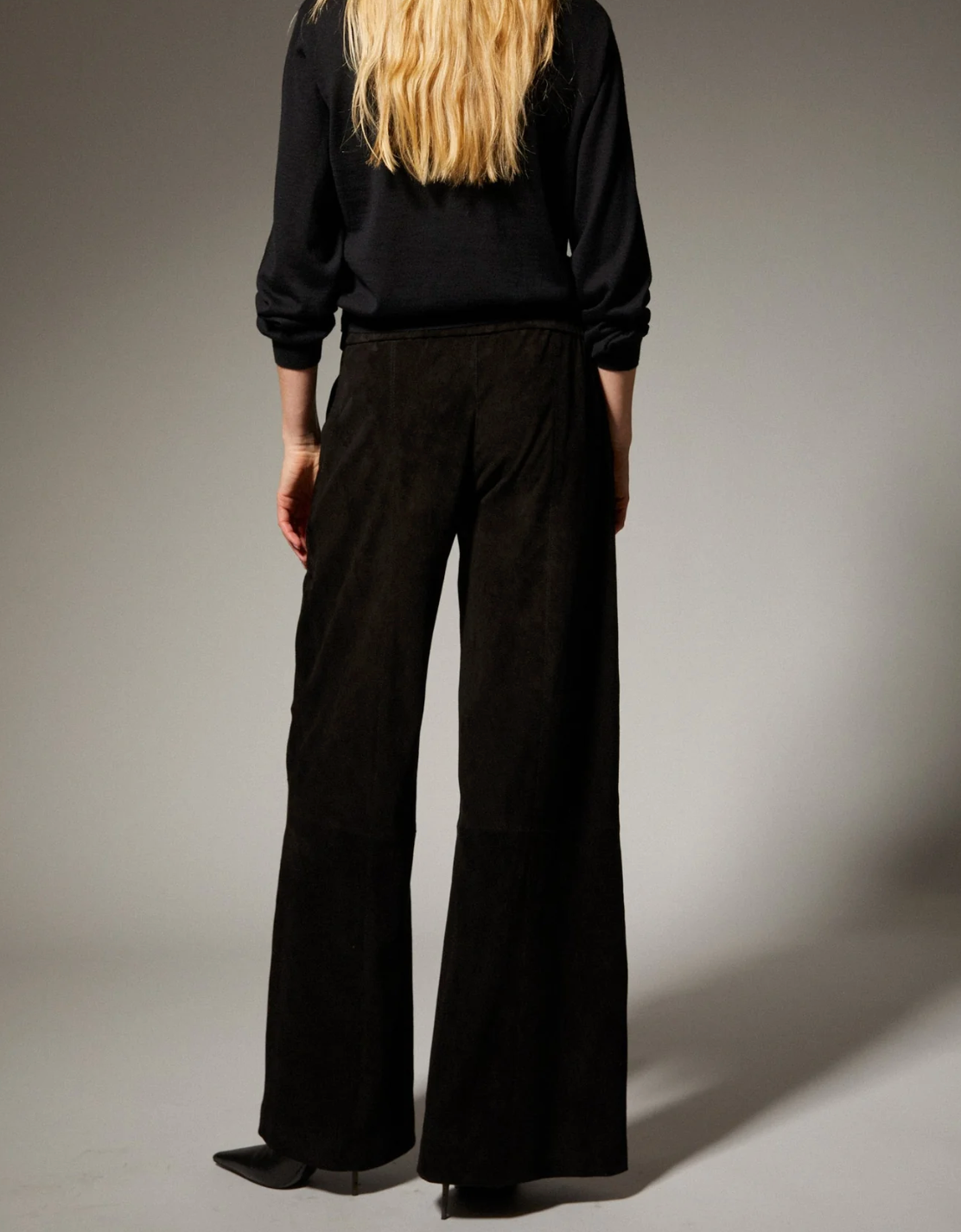 Wide Leg Pant - Suede