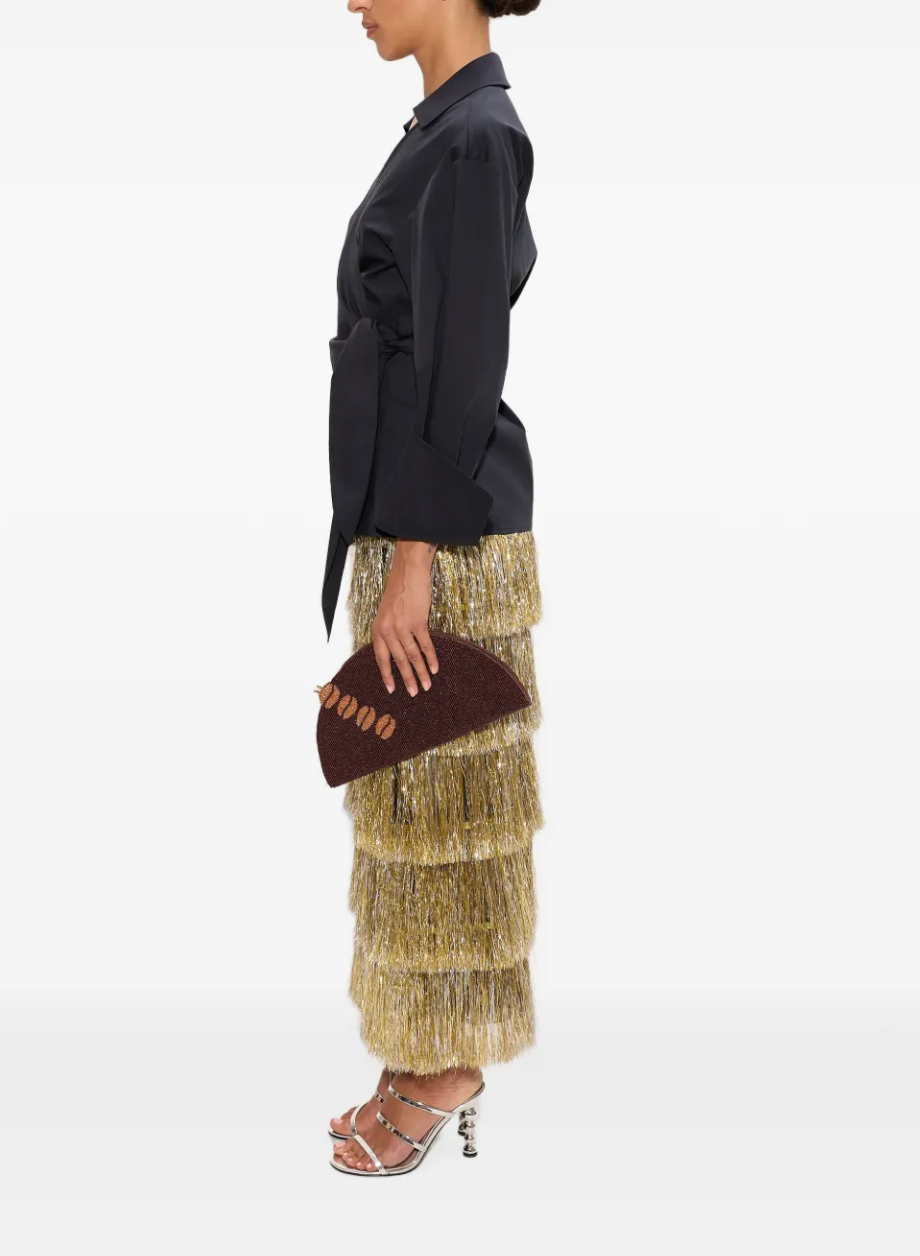 Liv Metallic Fringe Skirt