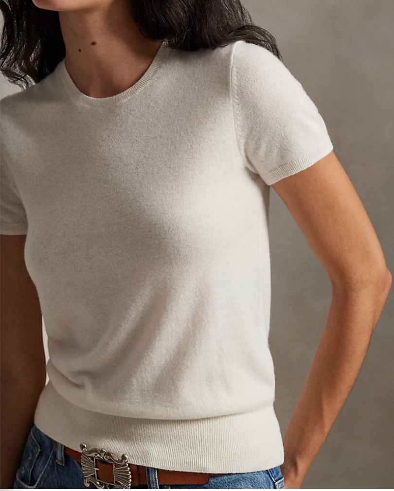 Short Sleeve Crew Neck Sweater