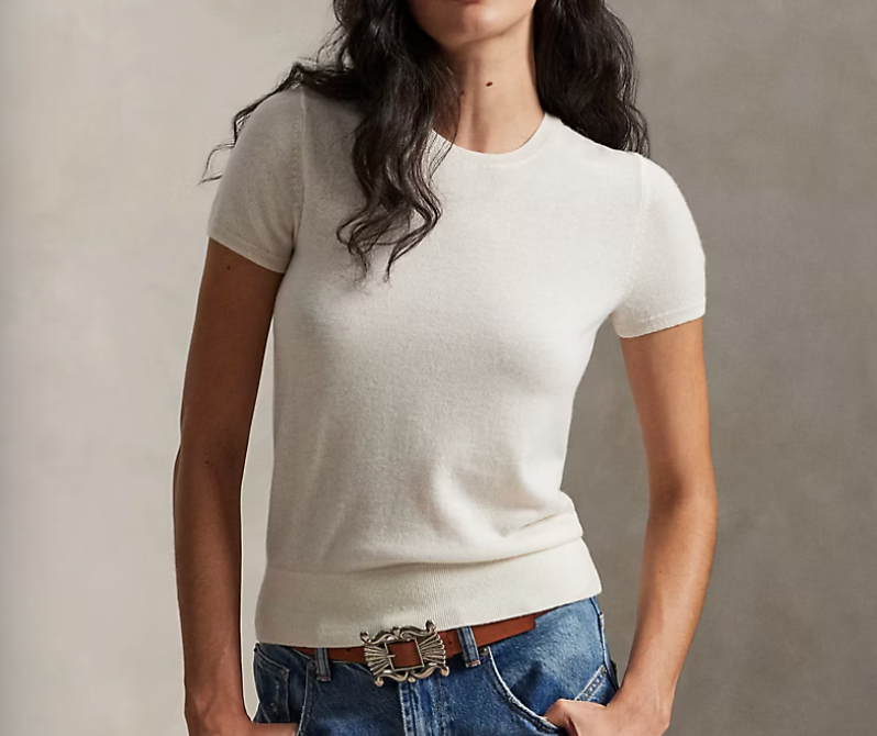 Short Sleeve Crew Neck Sweater