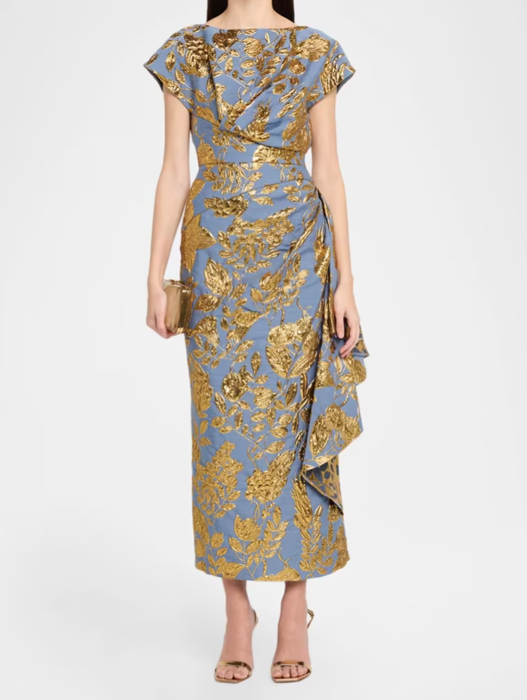Floral Fil Coupe Florence Dress