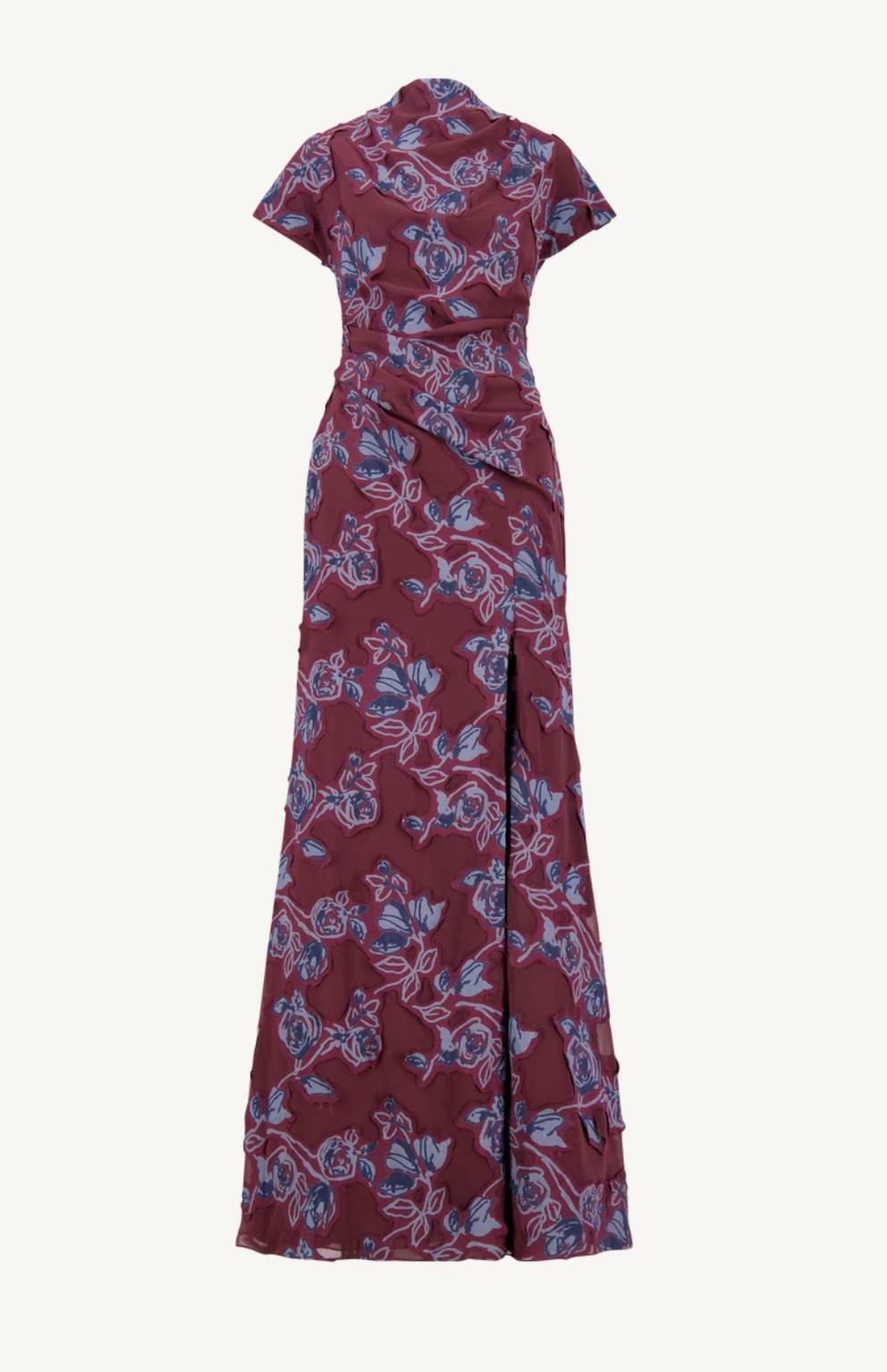 Floral Cut Chiffon Gown