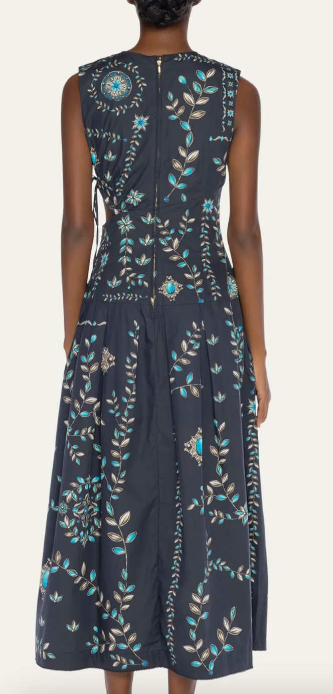 Otono Relicario Cutout Sleeveless Midi Dress