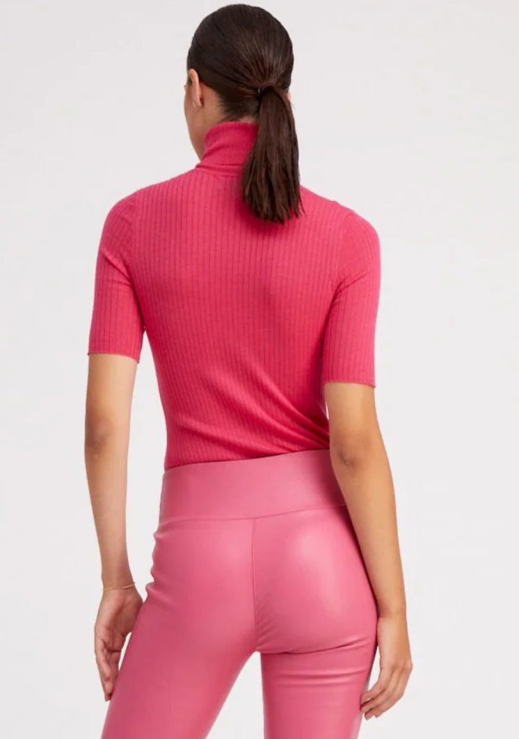 Hot Pink Cashmere Turtle Neck