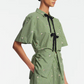 Embroidered Striped Bow Front Shirt - The Lake Forest Shop