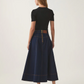 Resonance denim midi skirt - INDIGO