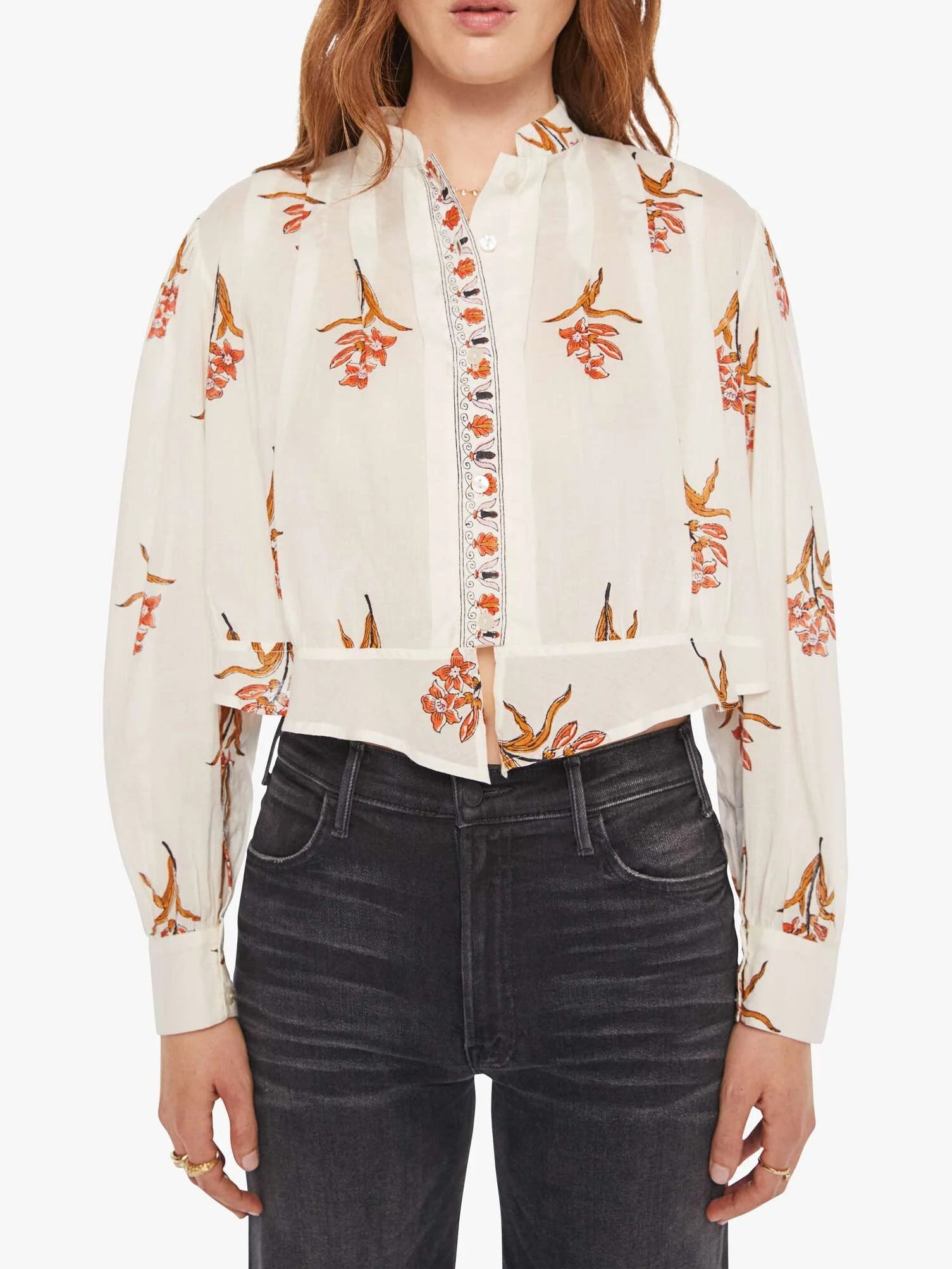 Ryland Persimmon Flower Shirt - The Lake Forest Shop