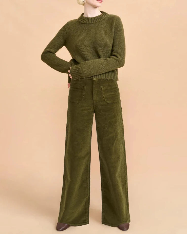 Cord patch pocket isadora pant - OLIVE