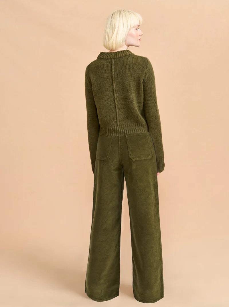 Cord patch pocket isadora pant - OLIVE