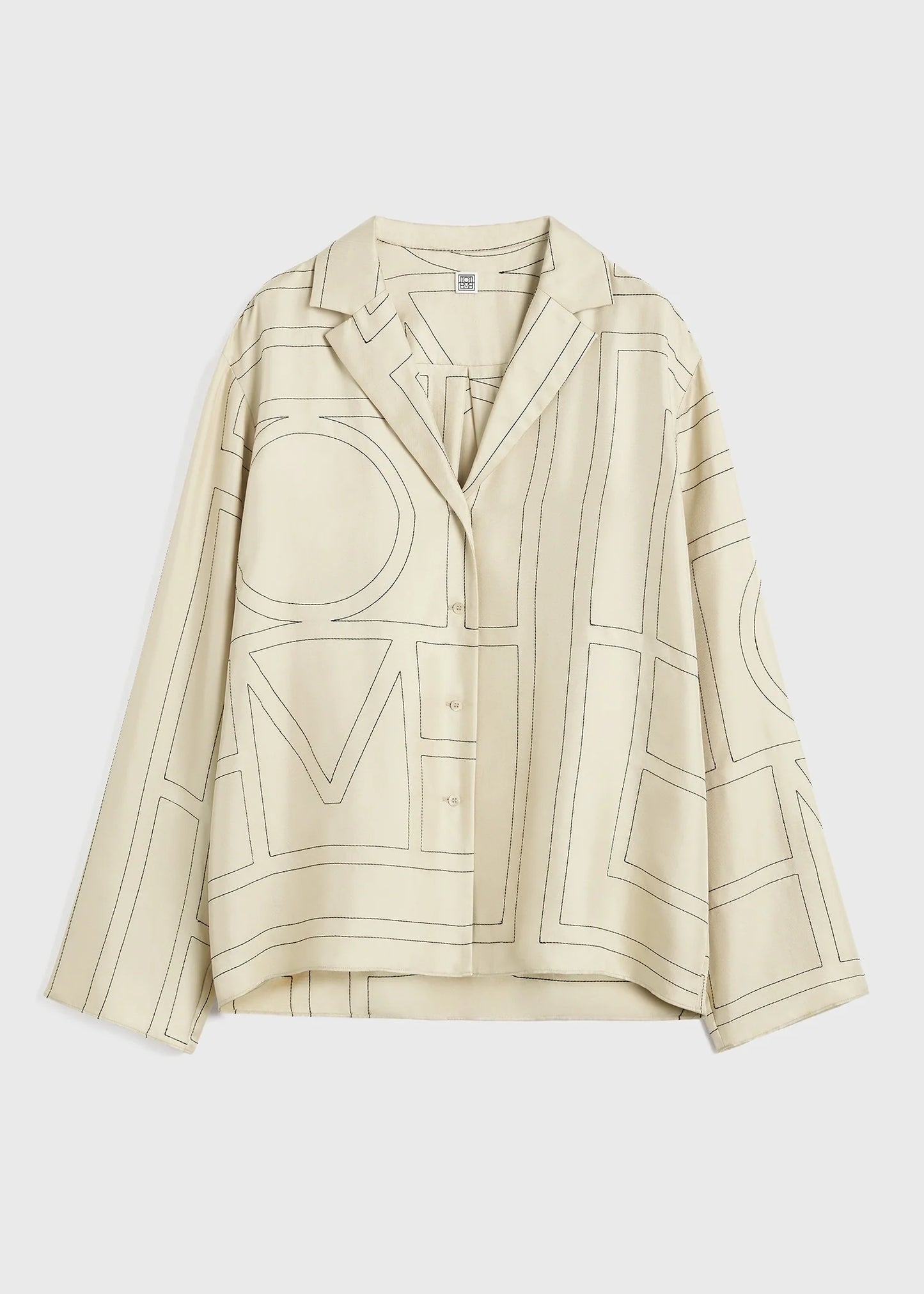 Monogram Silk Top