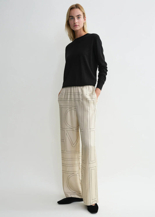 Monogram Silk Pant