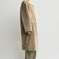 Collarless Shearling Coat