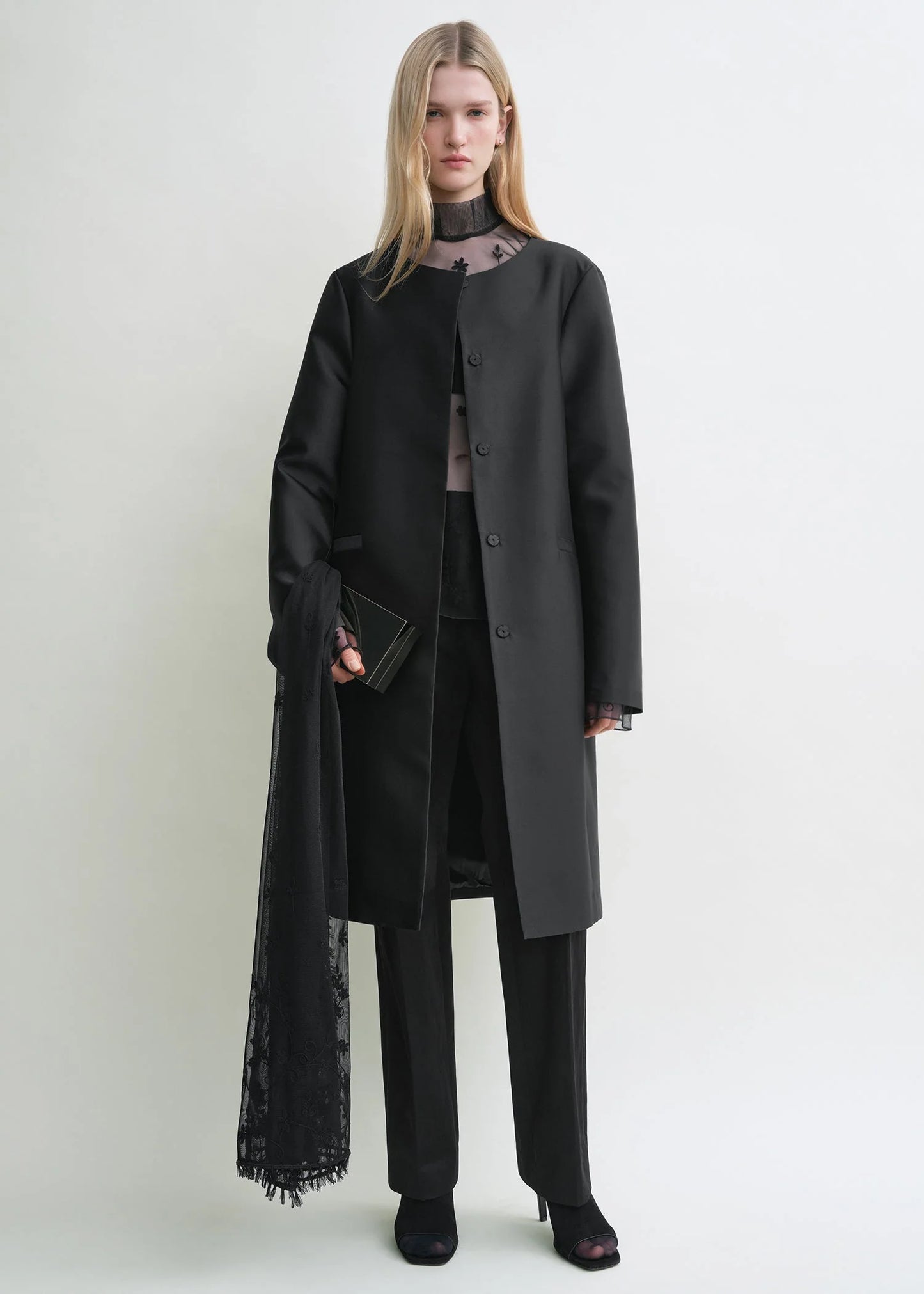 Collarless Coat