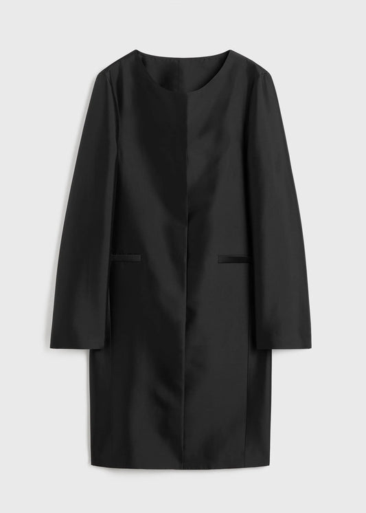 Collarless Coat