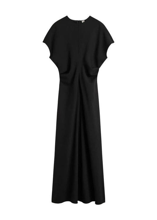 Slouch Waist Wood Dress