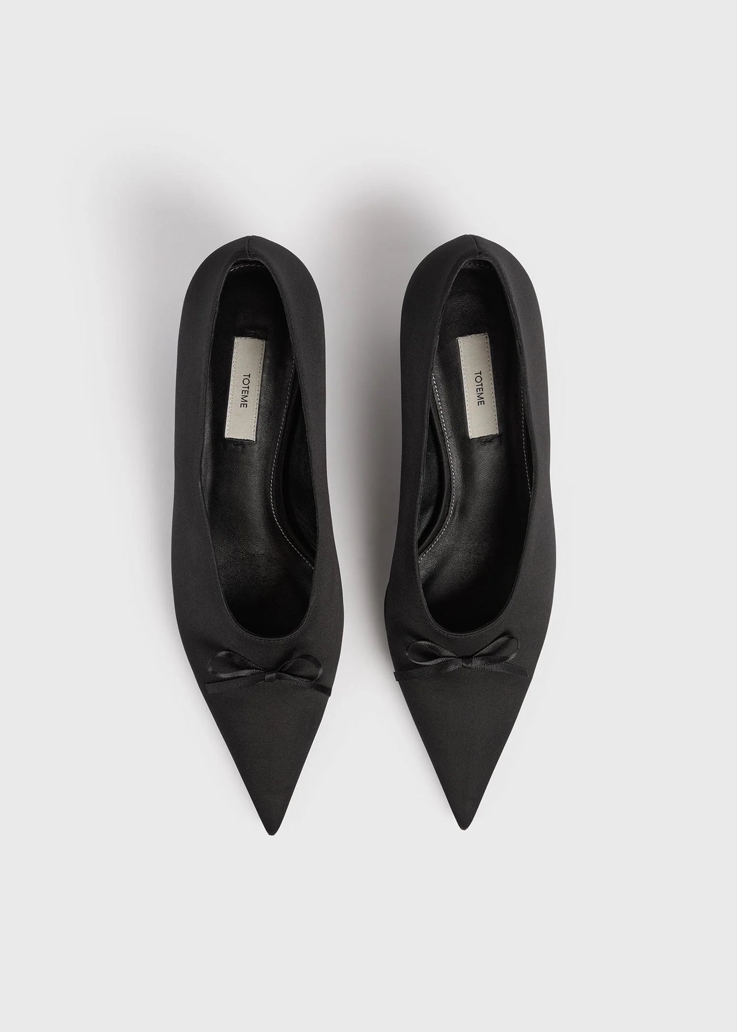 Bow Satin Kitten Pumps