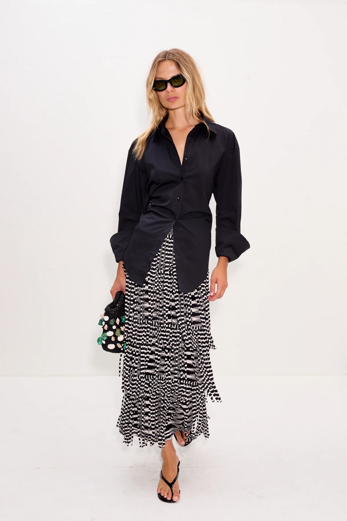 Za Za Knit Fringe Skirt