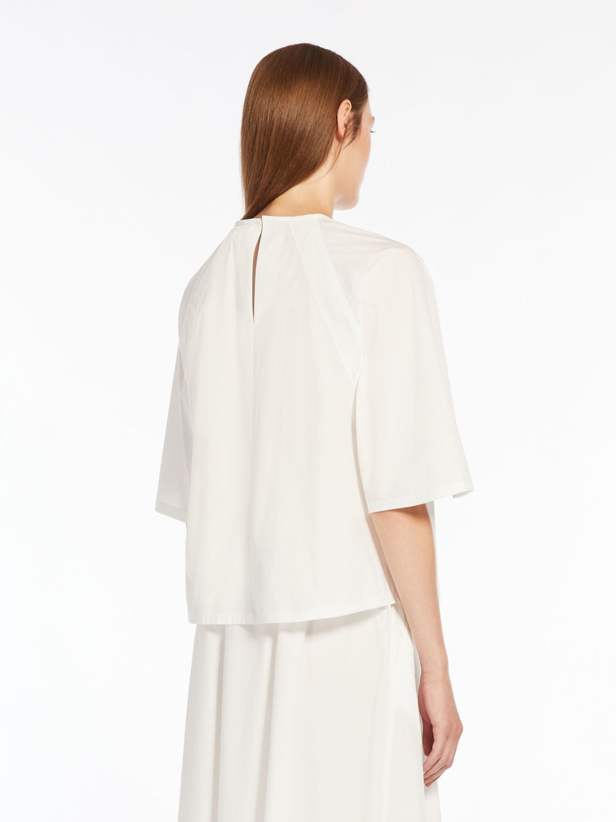 Weekend Max Mara Cotton Poplin Crespo Blouse White