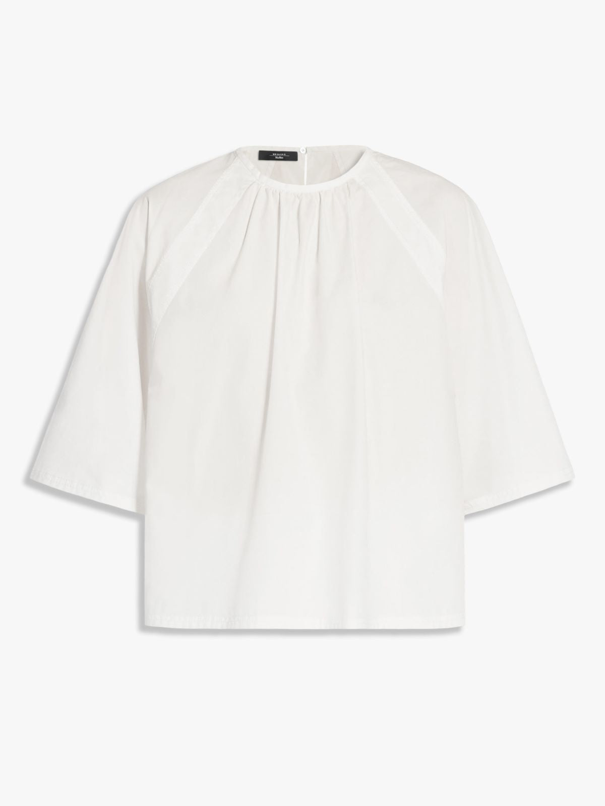 Weekend Max Mara Cotton Poplin Crespo Blouse White