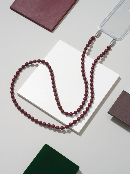 Wood Crossbody Burgundy