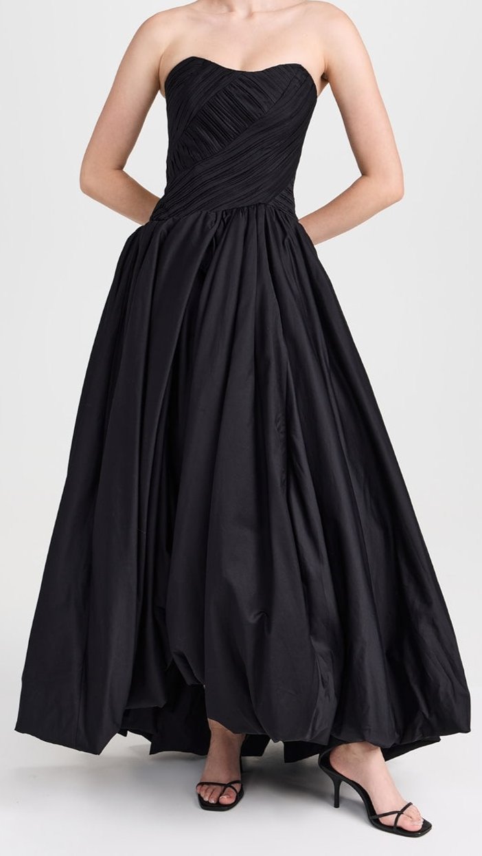 Spatial maxi dress - BLACK