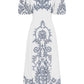 Hazel  Embroidered Midi Dress