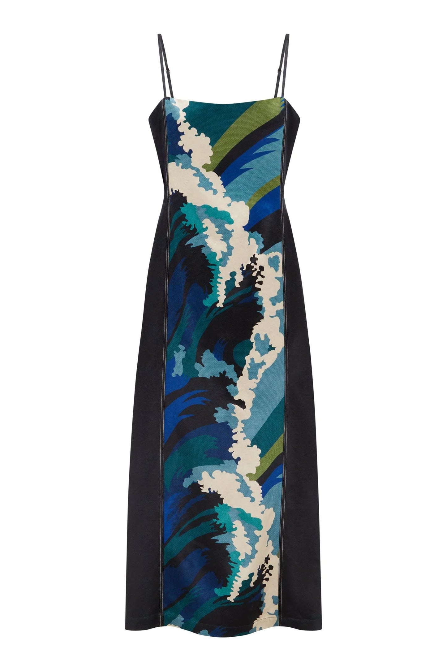 Wave midi dress - Blue - 4