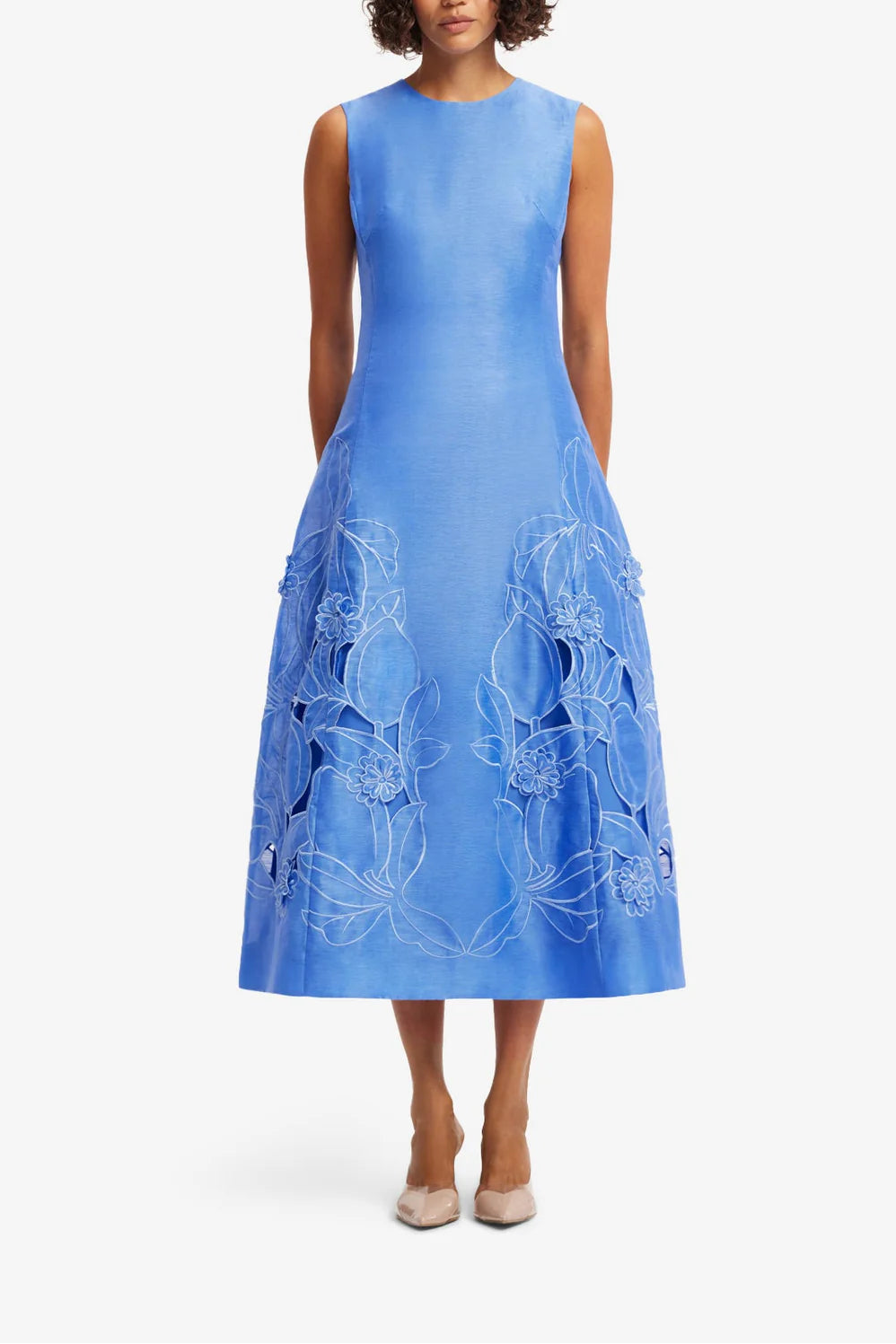Cleo Applique Sleeveless Midi Dress - The Lake Forest Shop
