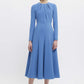 Belgium Dress in Indigo Double Crepe