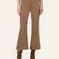 Akris Punto Cali Flared Velvet Cropped Pants Caramel