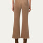 Akris Punto Cali Flared Velvet Cropped Pants Caramel