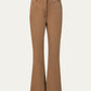 Akris Punto Cali Flared Velvet Cropped Pants Caramel