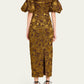 Puff sleeve sheath dress