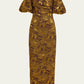 Puff sleeve sheath dress