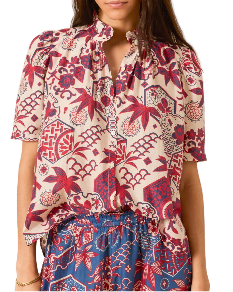 Winnie Crimson Hive Shirt - The Lake Forest Shop