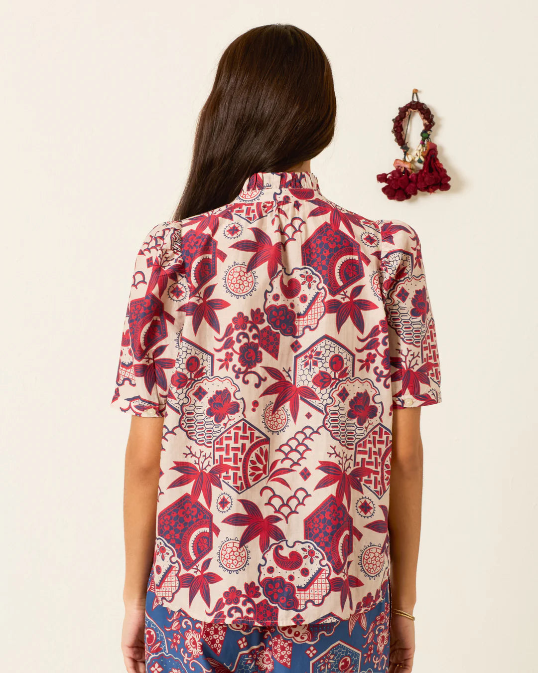 Winnie Crimson Hive Shirt - The Lake Forest Shop