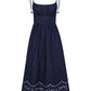 Mahon Broderie Denim Midi Dress - The Lake Forest Shop