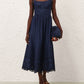 Mahon Broderie Denim Midi Dress - The Lake Forest Shop