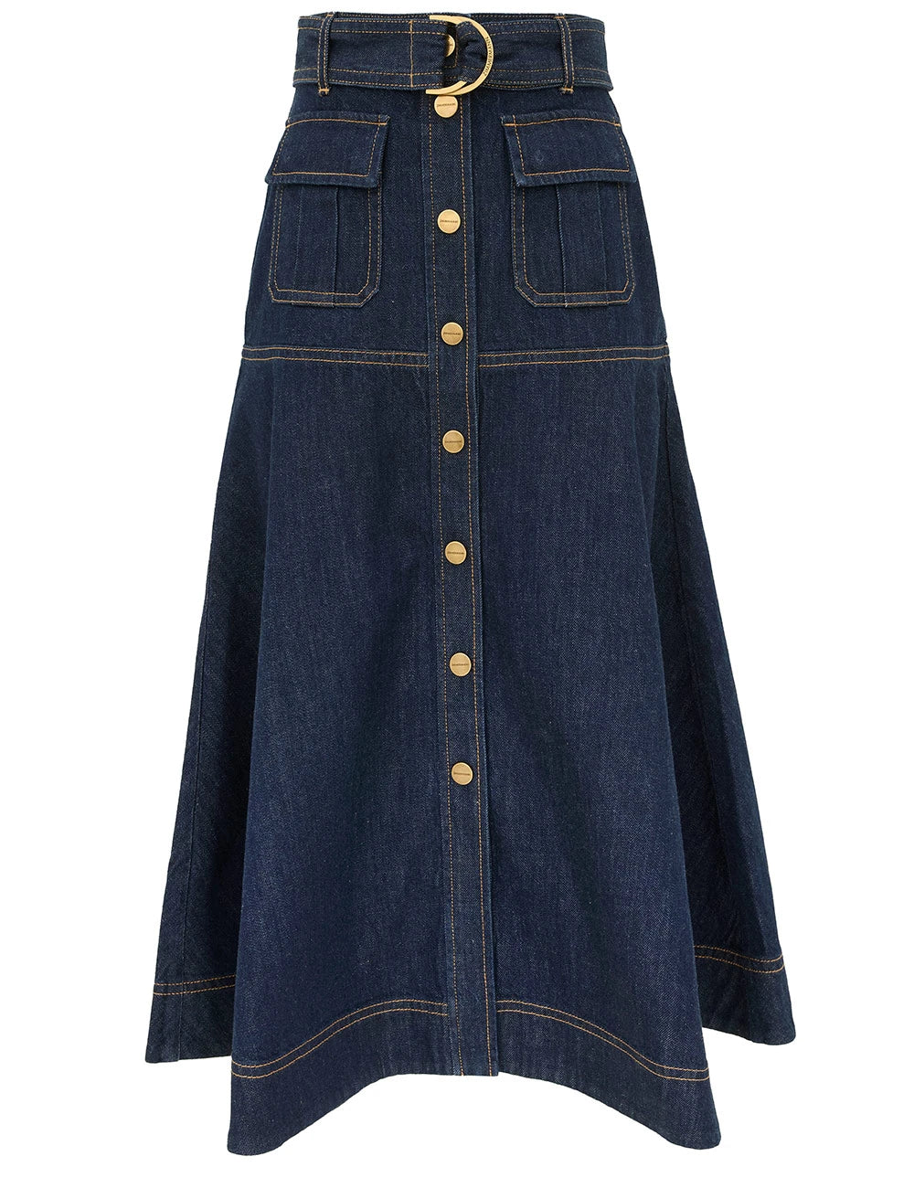 Denim Midi Skirt
