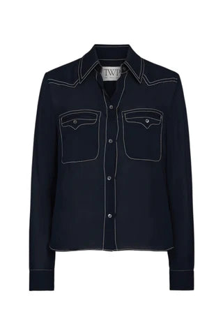 Carter Topstitch Blouse