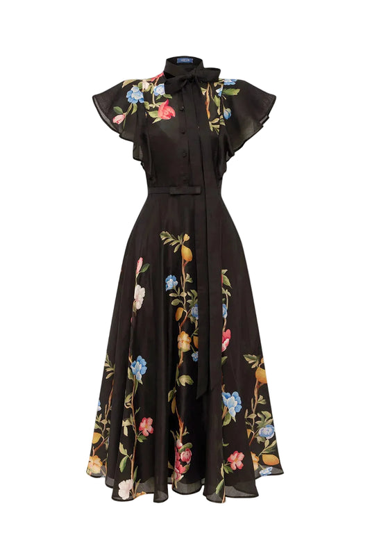 Elsie Flutter Sleeve Midi Dress - The Lake Forest Shop