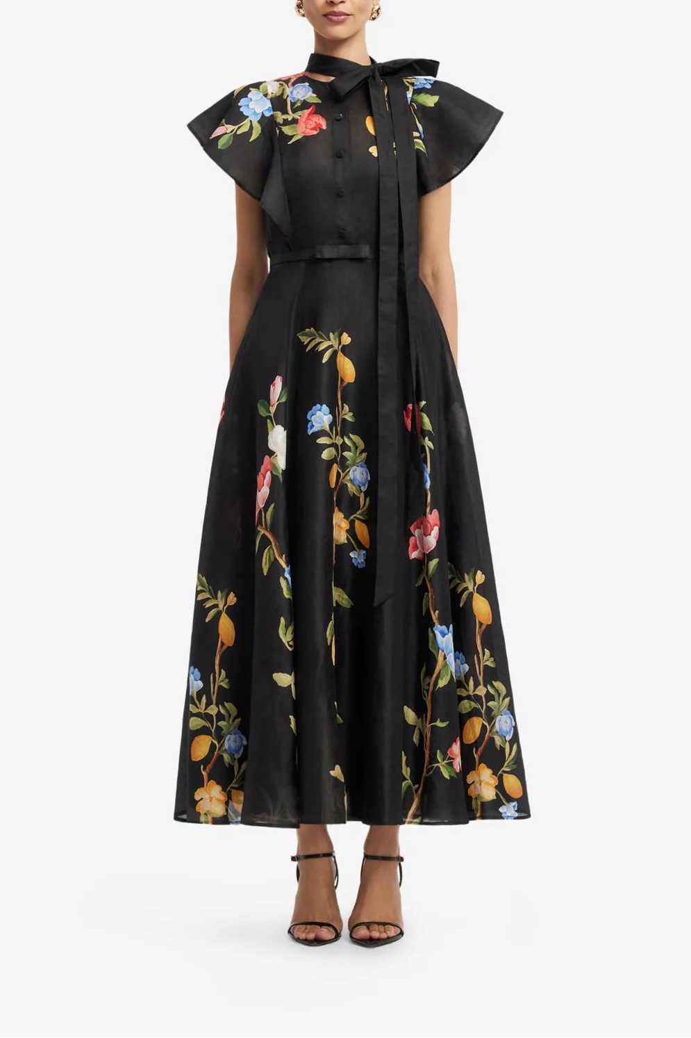 Elsie Flutter Sleeve Midi Dress - The Lake Forest Shop