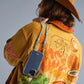 Leather Bolo Wristlet Blue