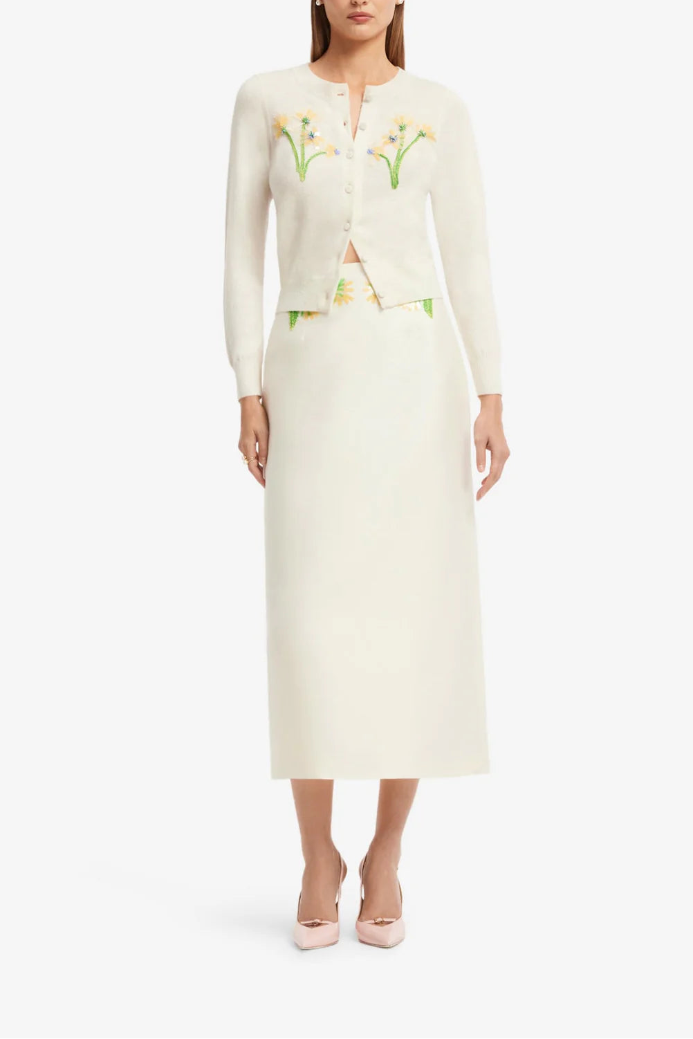 Quinn Embellished Midi Skirt - The Lake Forest Shop