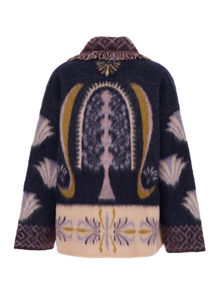 "Sogni" Jacquard Long Cardigan