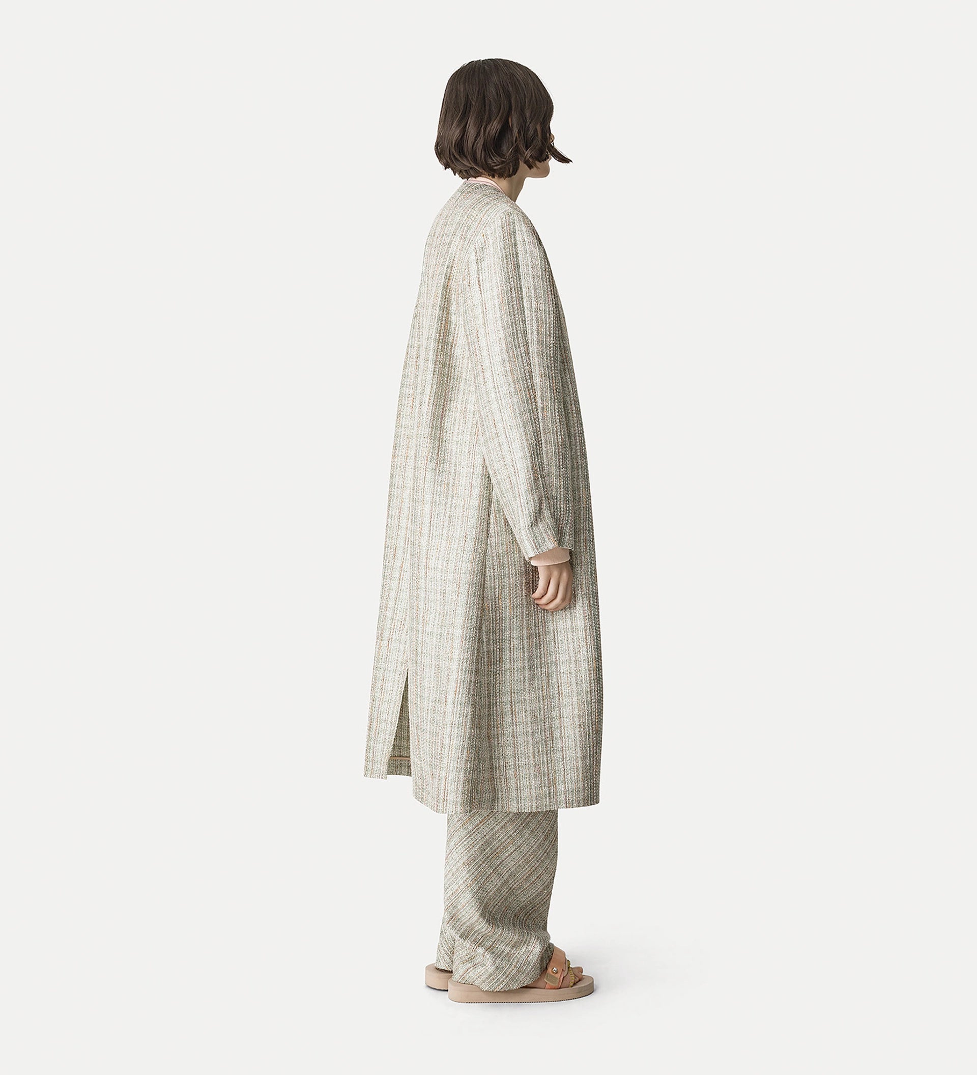 Lt Natte Lurex Dustcoat - The Lake Forest Shop