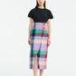 Plaid Asymmetrical Skirt
