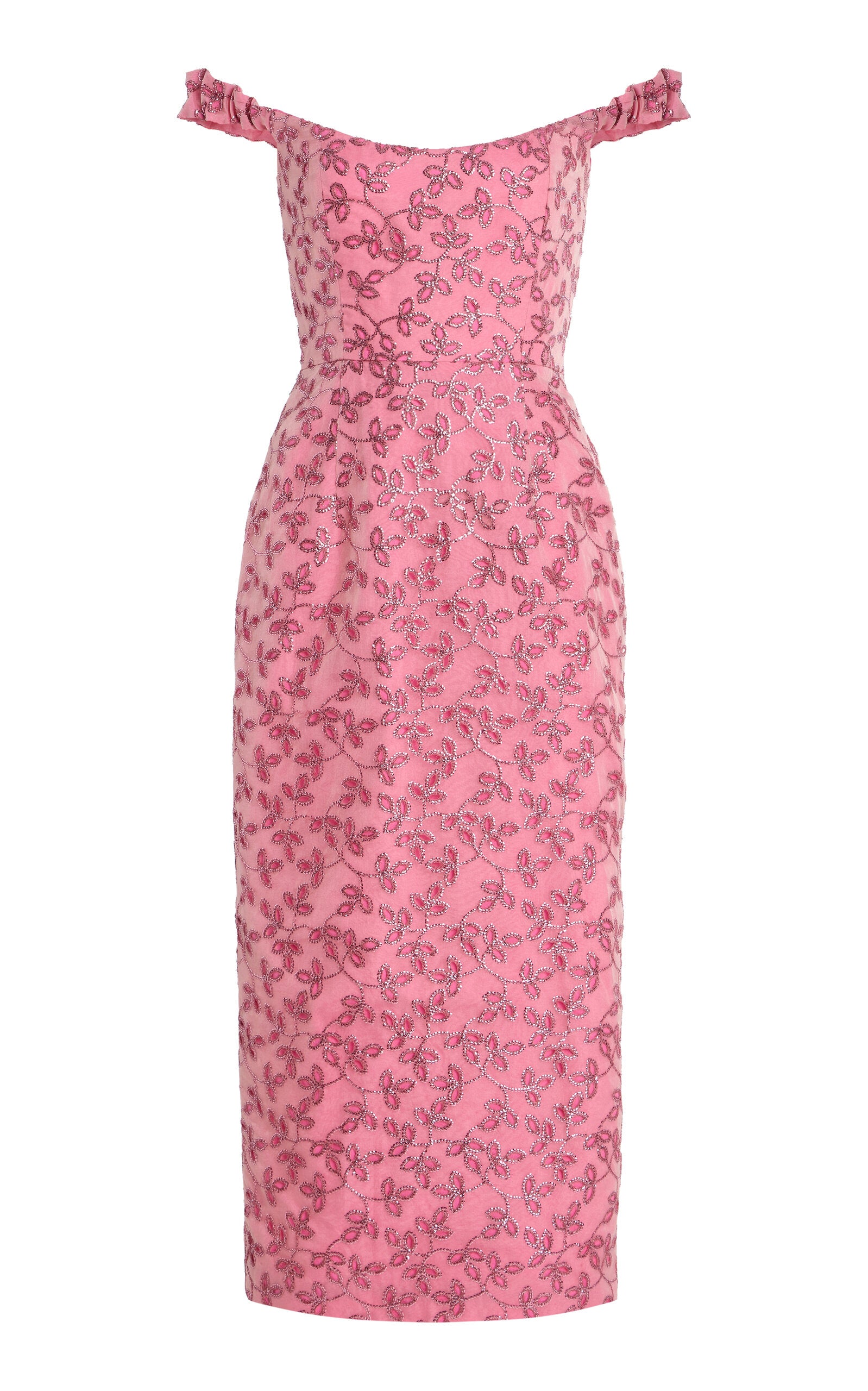 Amina Off The Shoulder Midi Dress - The Lake Forest Shop