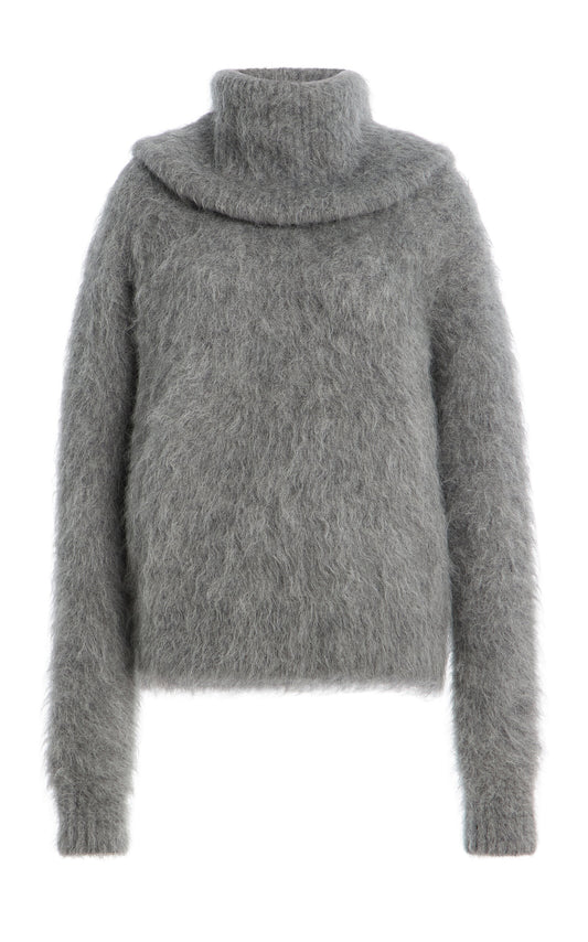 Funnel Alpaca-Blend Knit Sweater