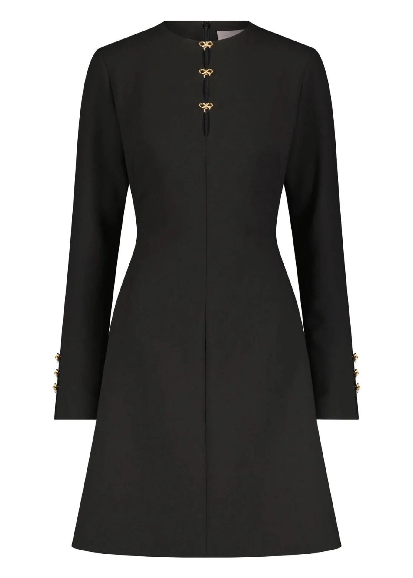Long sleeve bow detail dress